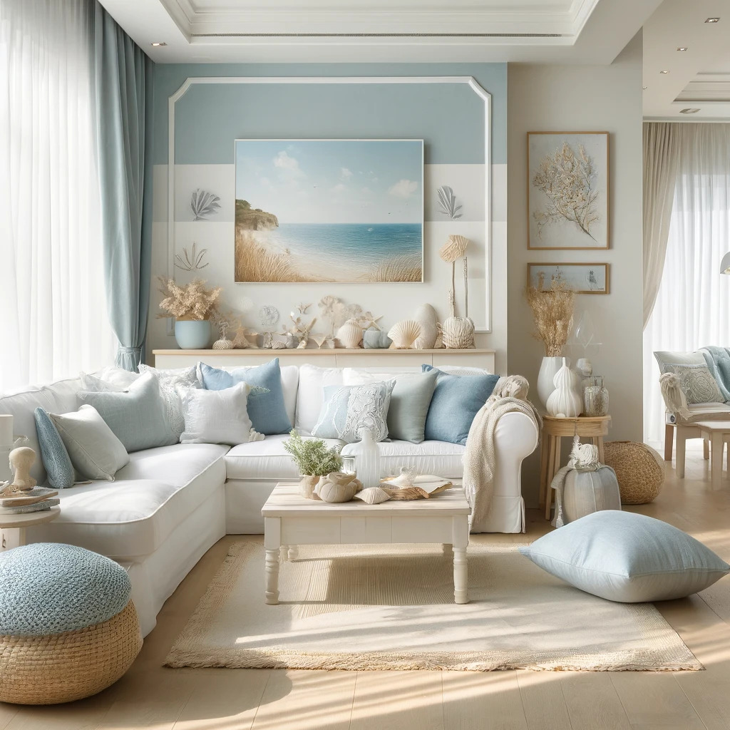 Coastal theme living space