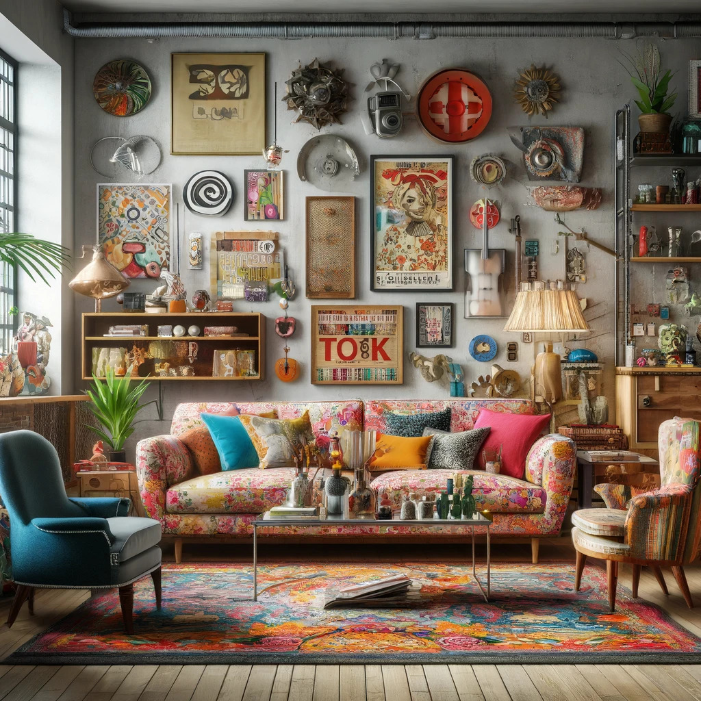 eclectic theme living room